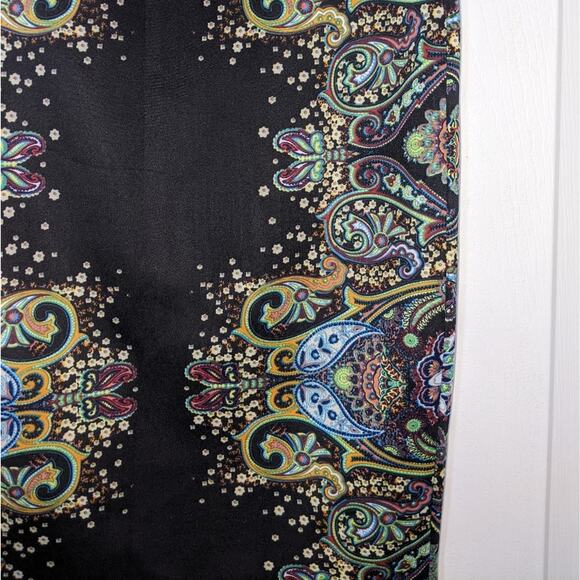 Rue21 Black Paisley Boho Floral Print Pencil Skirt S - Picture 7 of 10